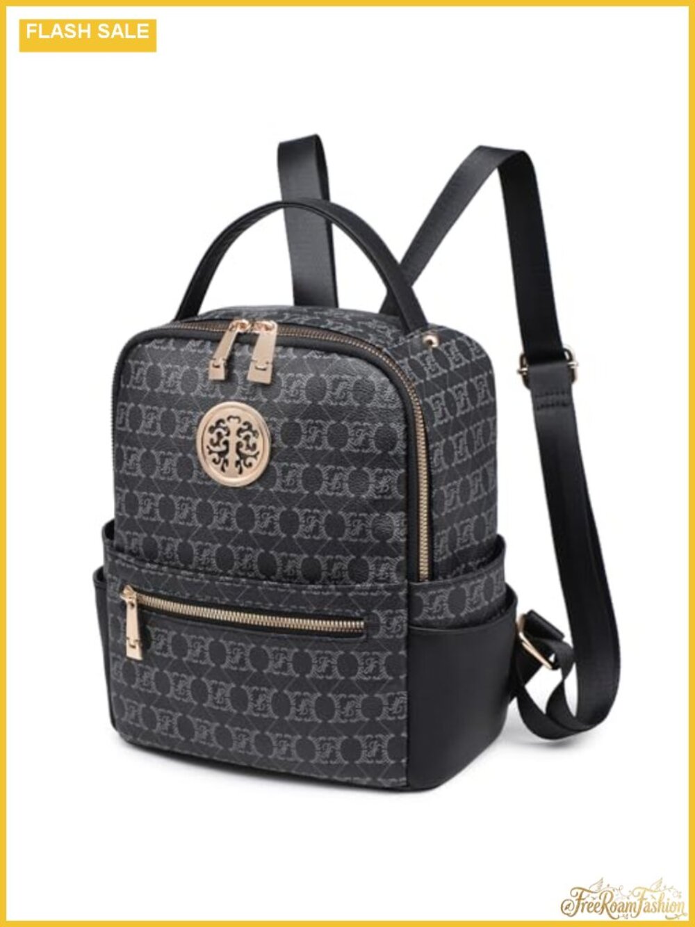 Small Vegan Leather Mini Backpack Purse with Multi Pockets for Women